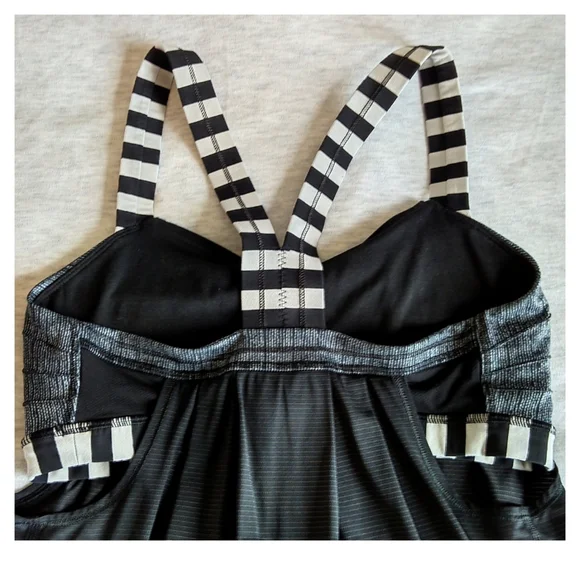 Lululemon Rest Less Tank-Burlap Texture Black Dune/Apex Stripe Black Dune - Picture 8 of 11